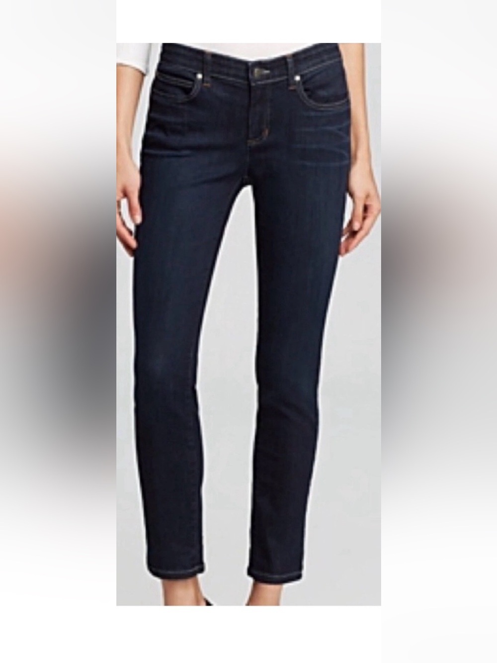 Eileen Fisher Organic Cotton Blend Dark Wash Skinny Jeans Size 6